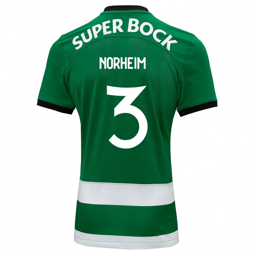 Niño Fútbol Camiseta Andrea Norheim #3 Verde 1ª Equipación 2023/24 México