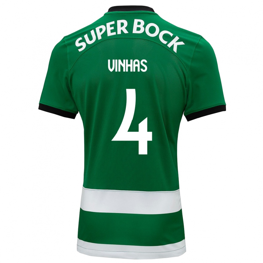 Niño Fútbol Camiseta Gabriela Vinhas #4 Verde 1ª Equipación 2023/24 México