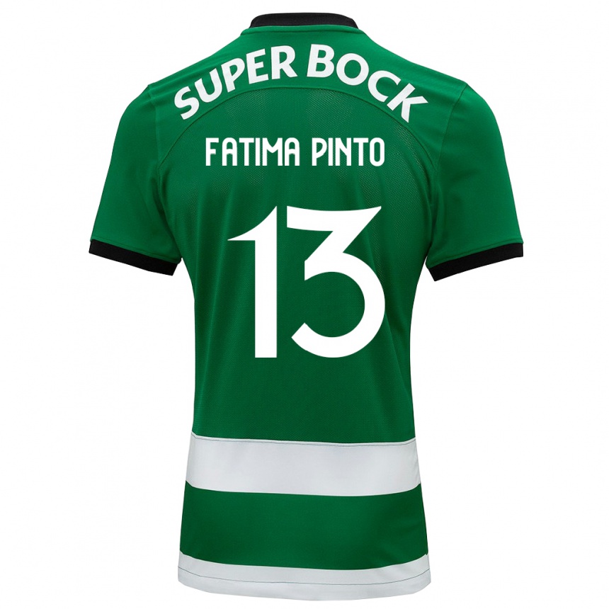 Niño Fútbol Camiseta Fátima Alexandra Figueira Pinto #13 Verde 1ª Equipación 2023/24 México