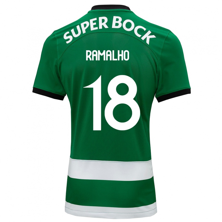 Niño Fútbol Camiseta Inês Filipa Ramalho Gonçalves #18 Verde 1ª Equipación 2023/24 México