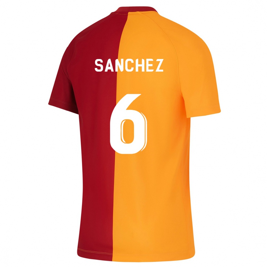 Niño Fútbol Camiseta Davinson Sánchez #6 Naranja 1ª Equipación 2023/24 México