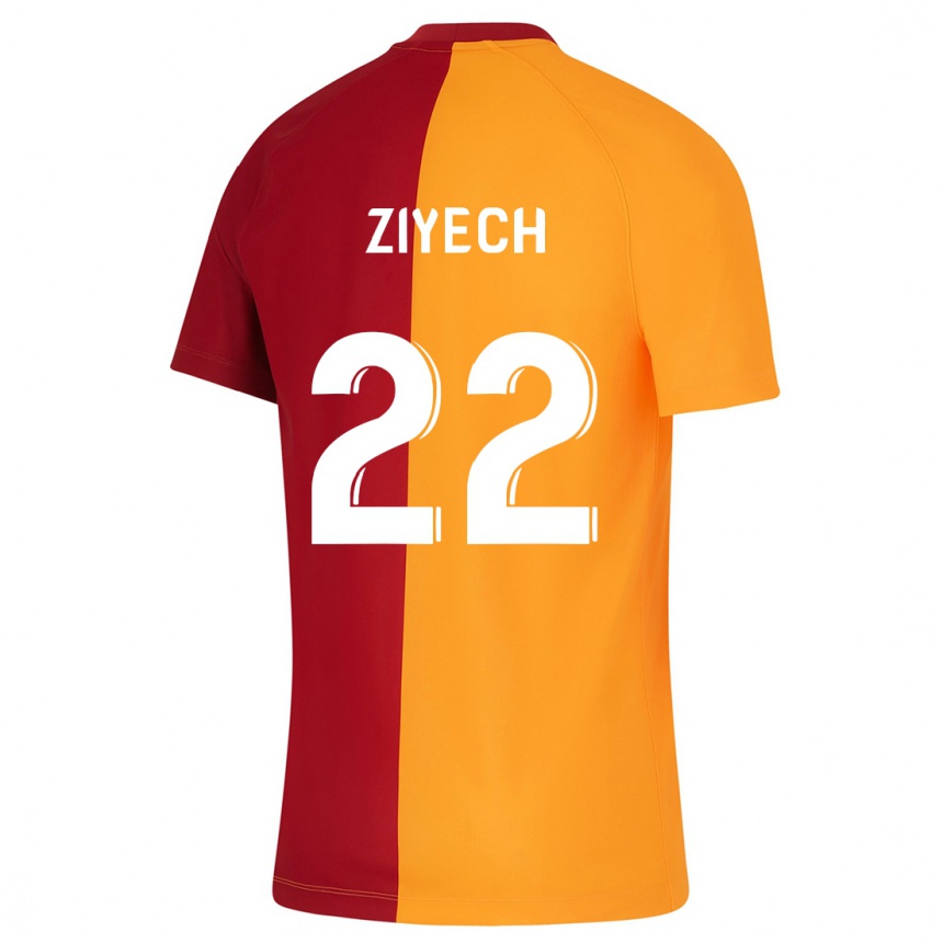 Niño Fútbol Camiseta Hakim Ziyech #22 Naranja 1ª Equipación 2023/24 México