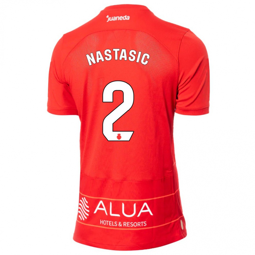 Niño Fútbol Camiseta Matija Nastasic #2 Rojo 1ª Equipación 2023/24 México