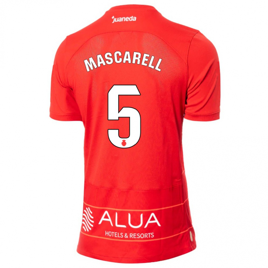 Niño Fútbol Camiseta Omar Mascarell #5 Rojo 1ª Equipación 2023/24 México