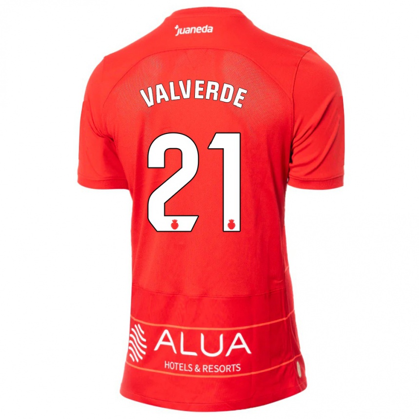 Niño Fútbol Camiseta David Valverde #21 Rojo 1ª Equipación 2023/24 México