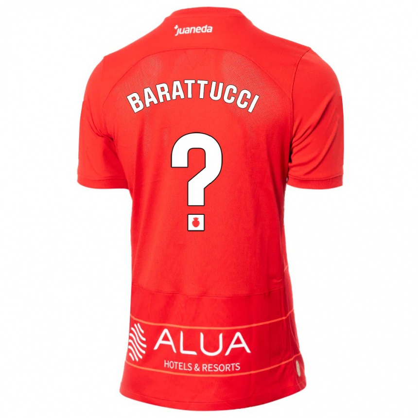 Niño Fútbol Camiseta Nicolás Barattucci #0 Rojo 1ª Equipación 2023/24 México