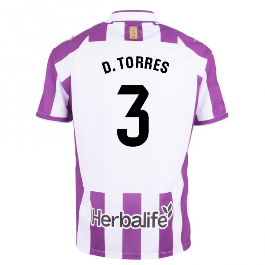 Niño Fútbol Camiseta David Torres #3 Morado 1ª Equipación 2023/24 México