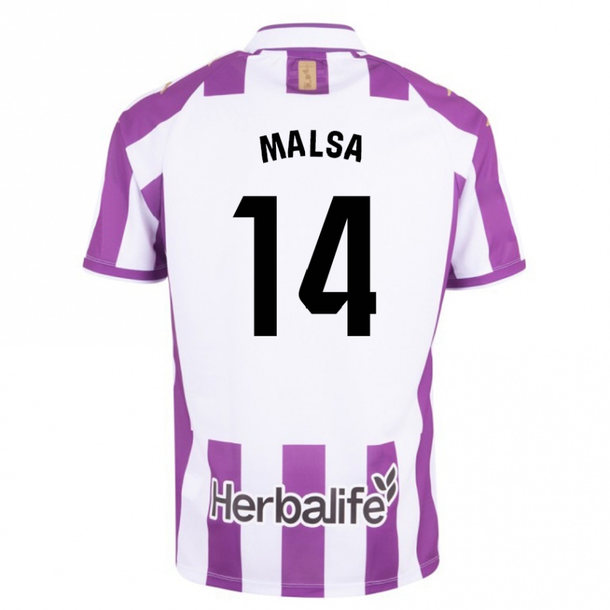 Niño Fútbol Camiseta Mickaël Malsa #14 Morado 1ª Equipación 2023/24 México