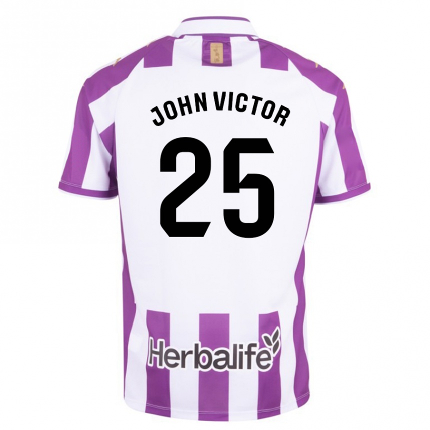 Niño Fútbol Camiseta John Victor #25 Morado 1ª Equipación 2023/24 México