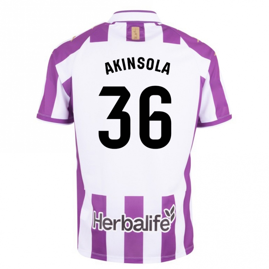 Niño Fútbol Camiseta Tunde Akinsola #36 Morado 1ª Equipación 2023/24 México