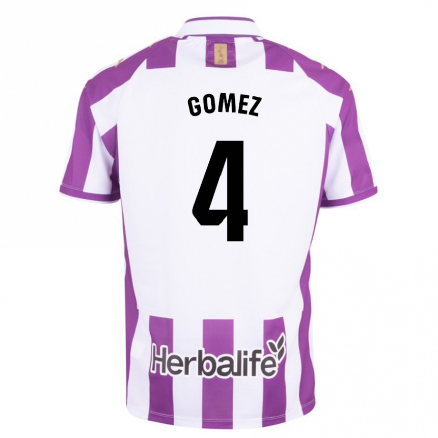 Niño Fútbol Camiseta Adrián Gómez #4 Morado 1ª Equipación 2023/24 México