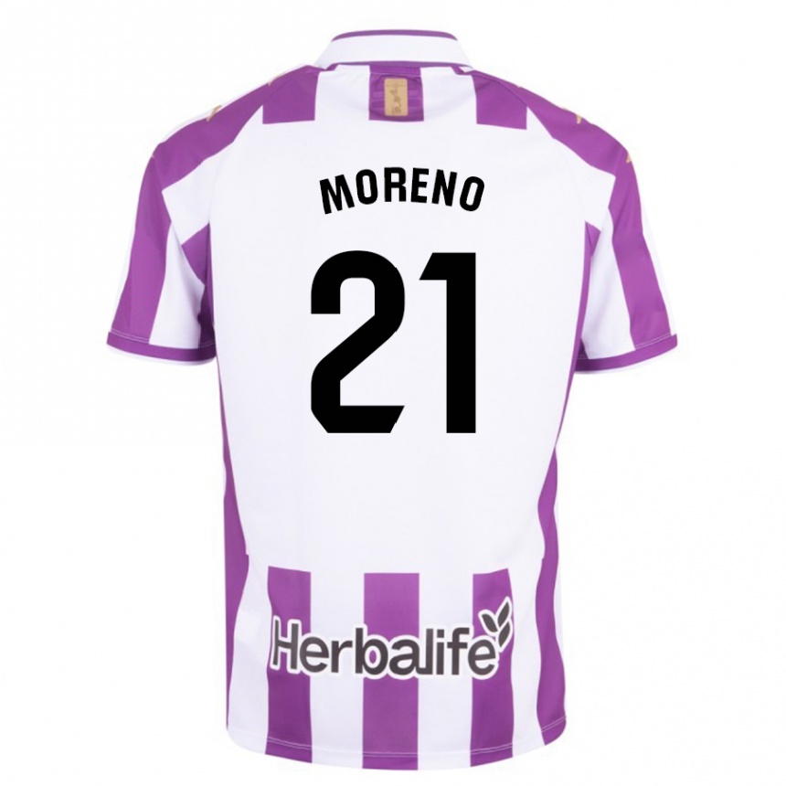 Niño Fútbol Camiseta Xavi Moreno #21 Morado 1ª Equipación 2023/24 México