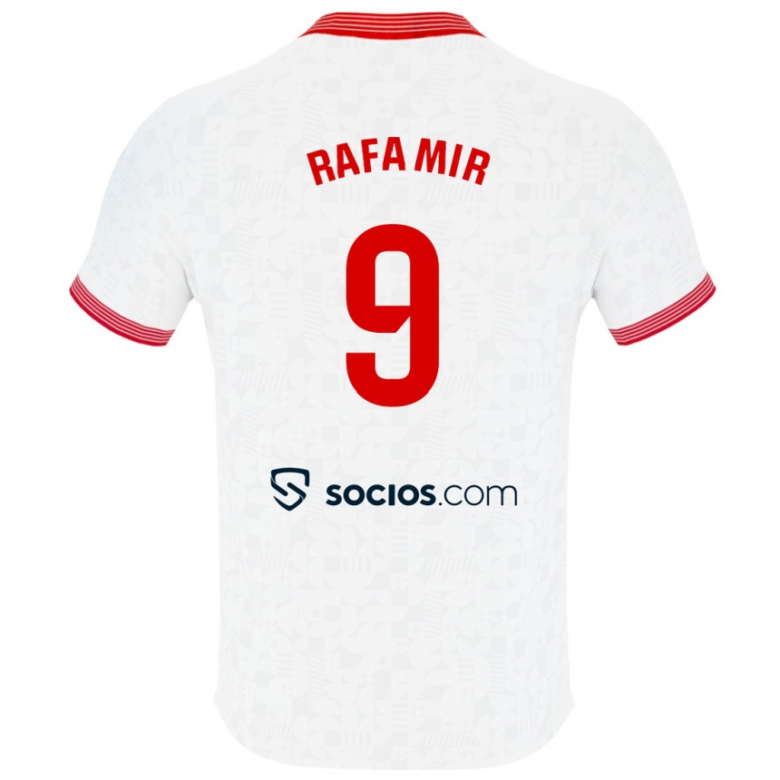 Niño Fútbol Camiseta Rafa Mir #9 Blanco 1ª Equipación 2023/24 México