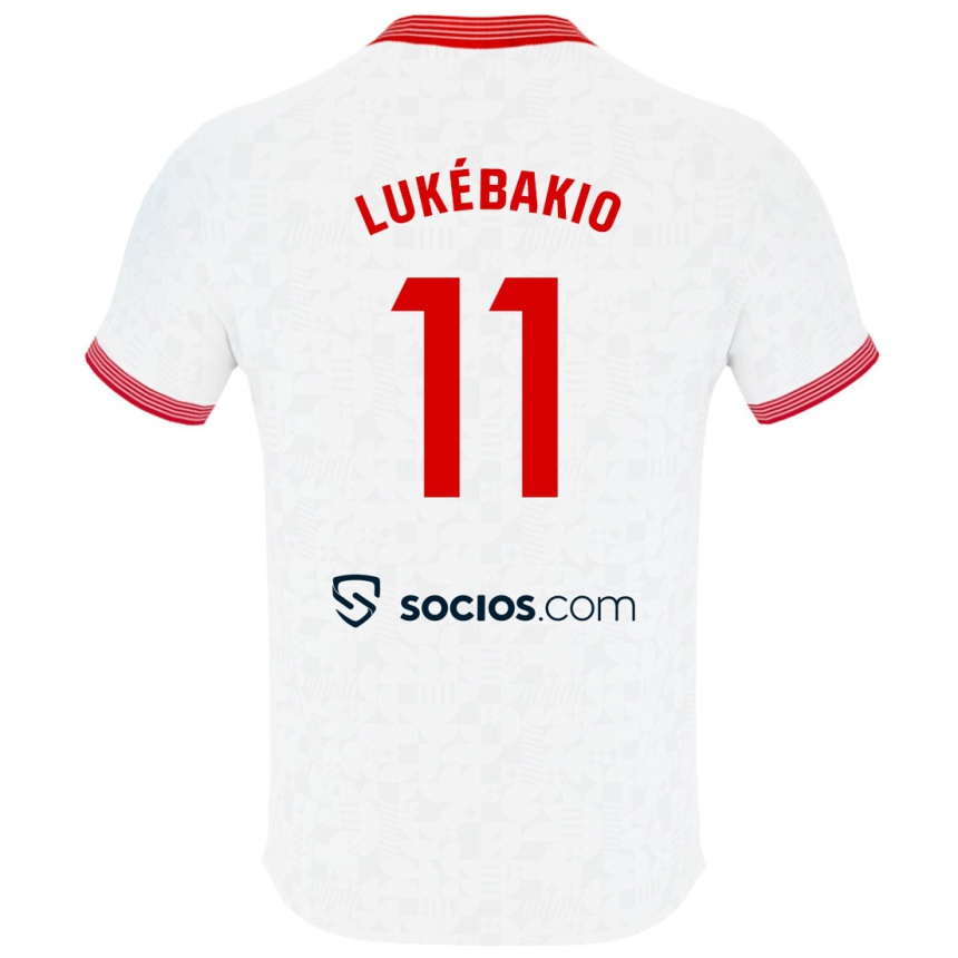 Niño Fútbol Camiseta Dodi Lukébakio #11 Blanco 1ª Equipación 2023/24 México