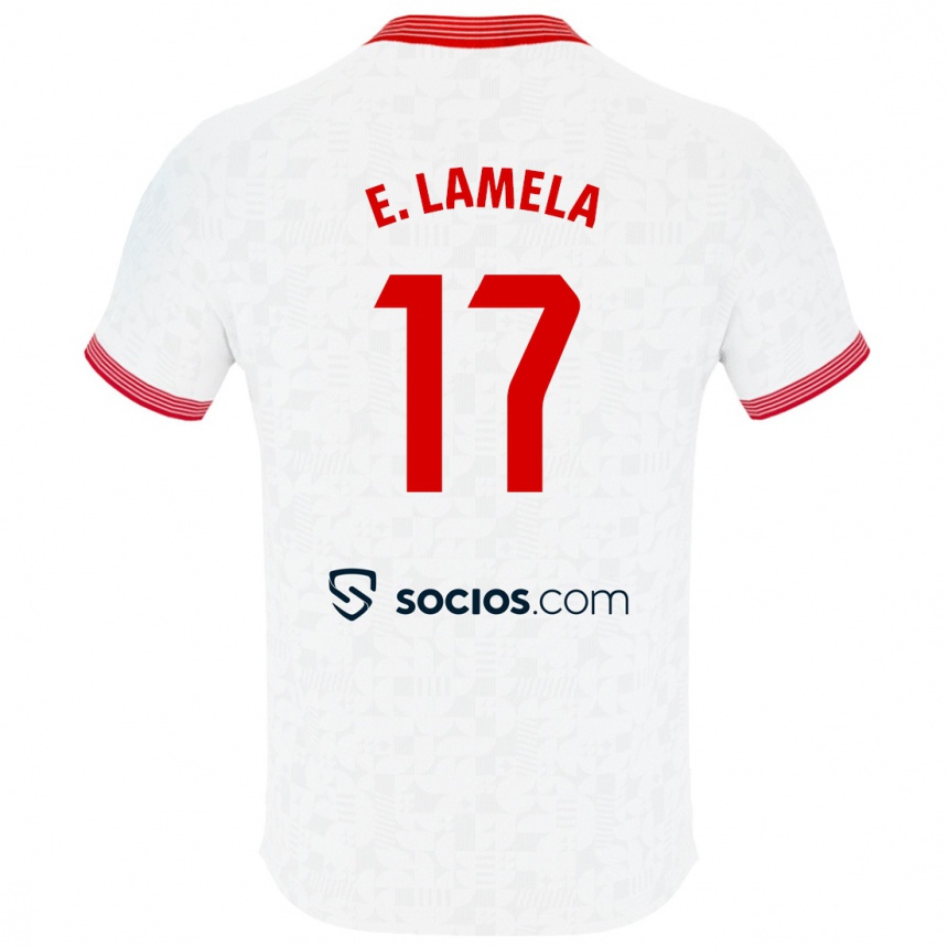 Niño Fútbol Camiseta Erik Lamela #17 Blanco 1ª Equipación 2023/24 México