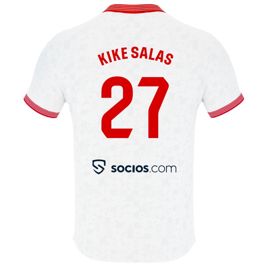 Niño Fútbol Camiseta Kike Salas #27 Blanco 1ª Equipación 2023/24 México