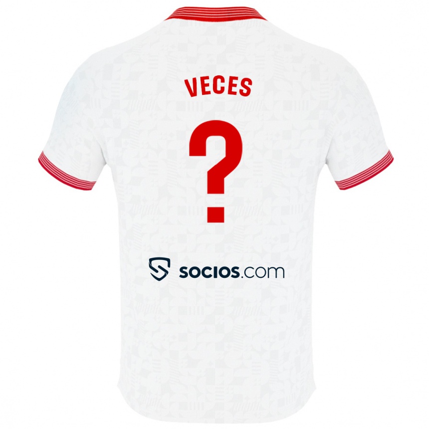 Niño Fútbol Camiseta Sergio Veces #0 Blanco 1ª Equipación 2023/24 México