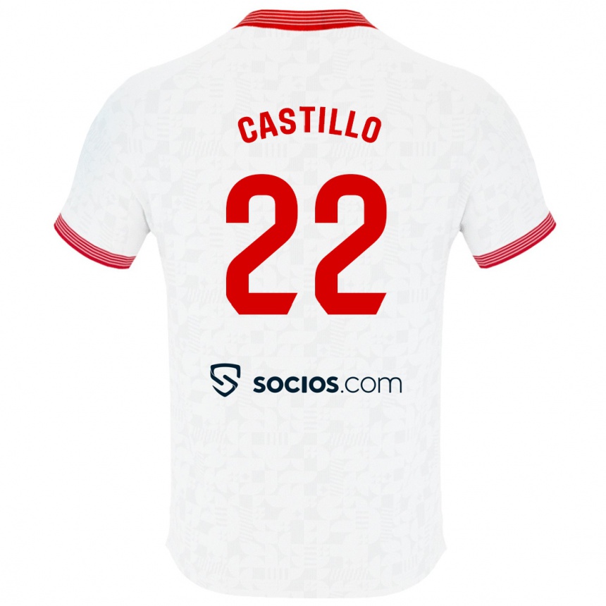 Niño Fútbol Camiseta José Castillo #22 Blanco 1ª Equipación 2023/24 México