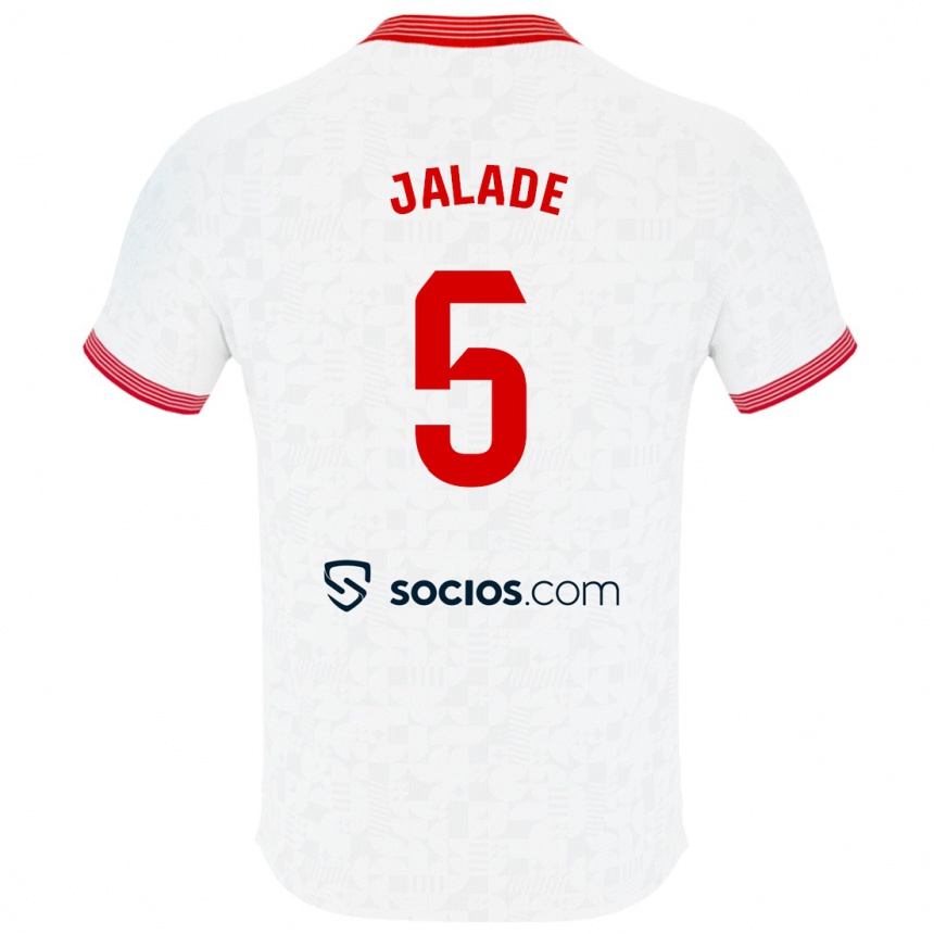 Niño Fútbol Camiseta Robert Jalade #5 Blanco 1ª Equipación 2023/24 México