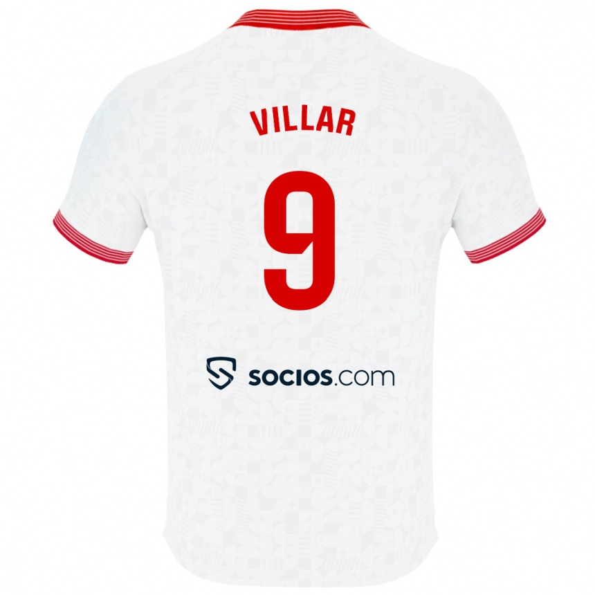 Niño Fútbol Camiseta Iker Villar #9 Blanco 1ª Equipación 2023/24 México