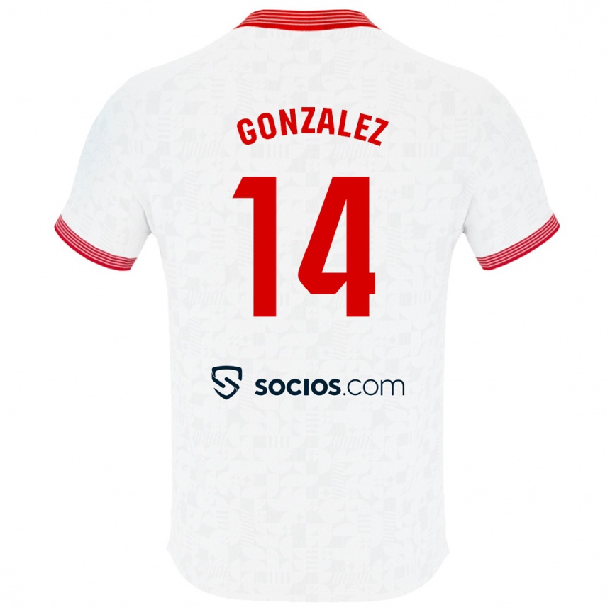 Niño Fútbol Camiseta Alberto González #14 Blanco 1ª Equipación 2023/24 México