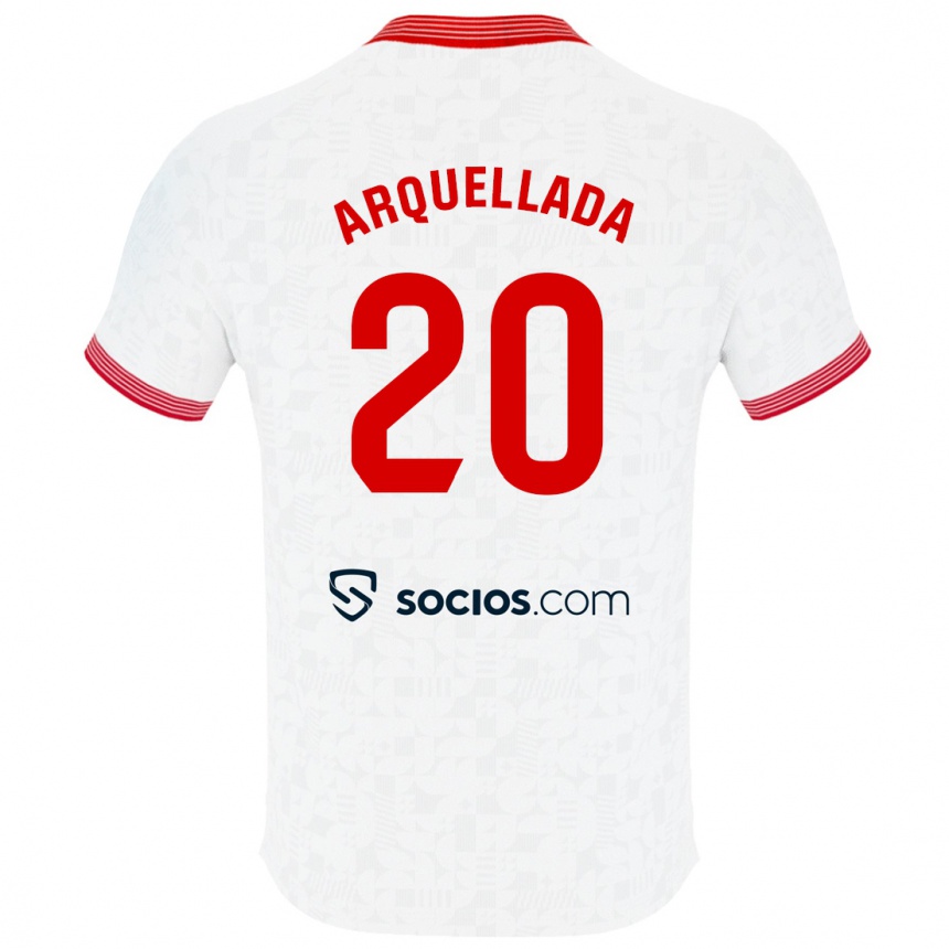 Niño Fútbol Camiseta Álvaro Arquellada #20 Blanco 1ª Equipación 2023/24 México