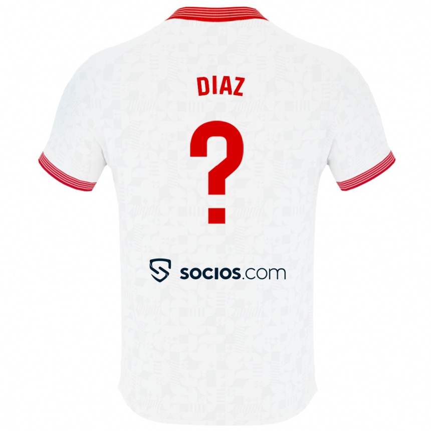 Niño Fútbol Camiseta Titi Díaz #0 Blanco 1ª Equipación 2023/24 México