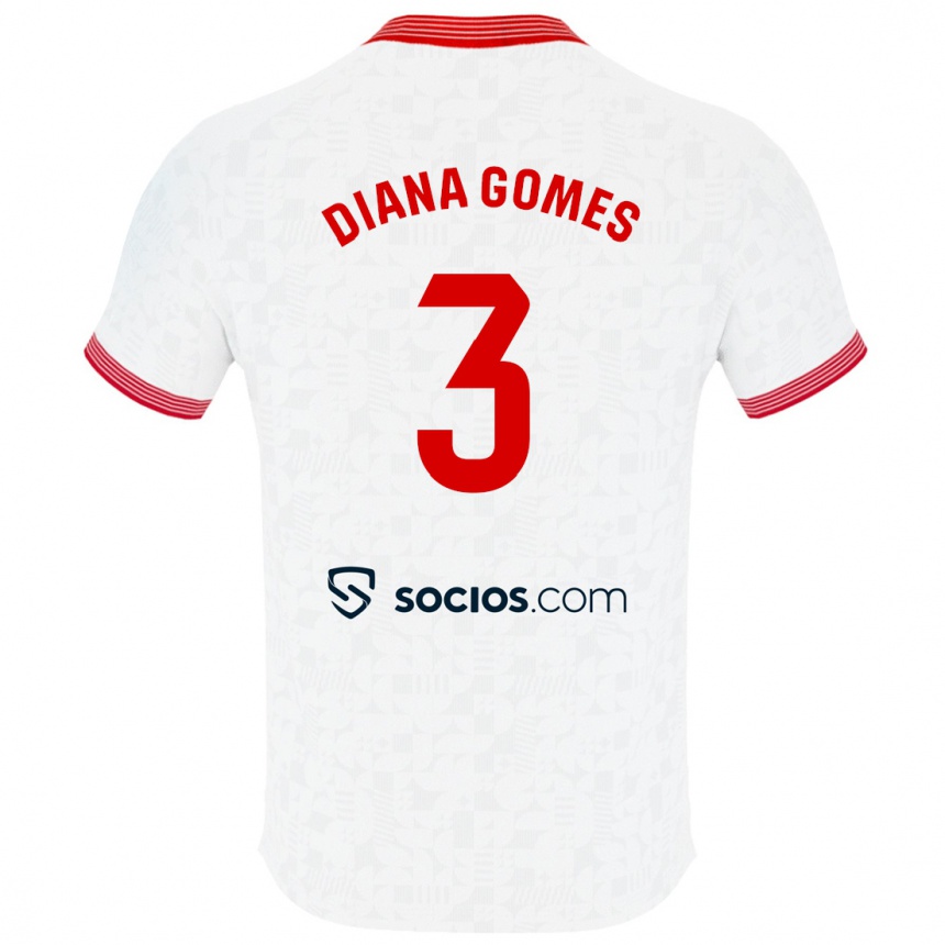 Niño Fútbol Camiseta Diana Catarina Ribeiro Gomes #3 Blanco 1ª Equipación 2023/24 México