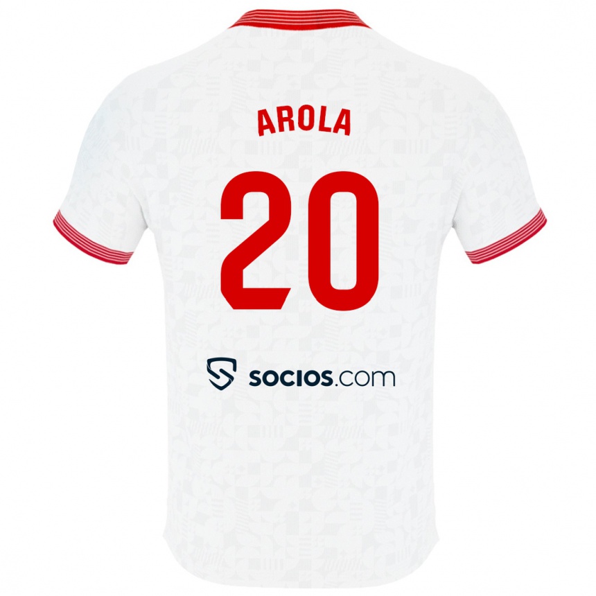 Niño Fútbol Camiseta Arola Aparicio Gili #20 Blanco 1ª Equipación 2023/24 México