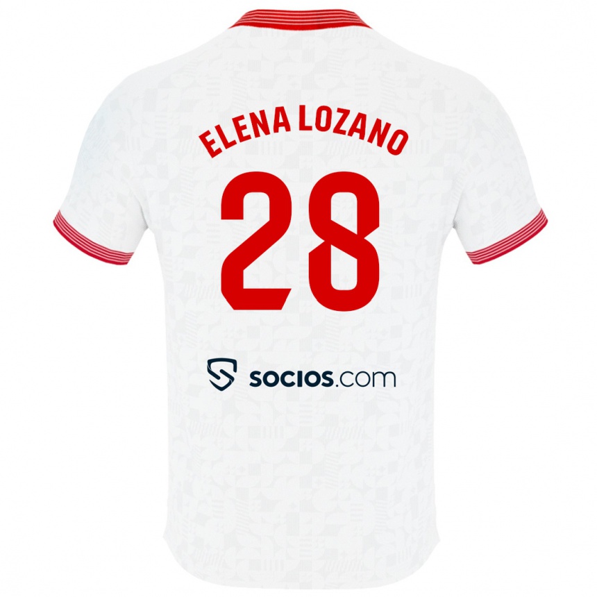 Niño Fútbol Camiseta Elena Lozano Gallego #28 Blanco 1ª Equipación 2023/24 México