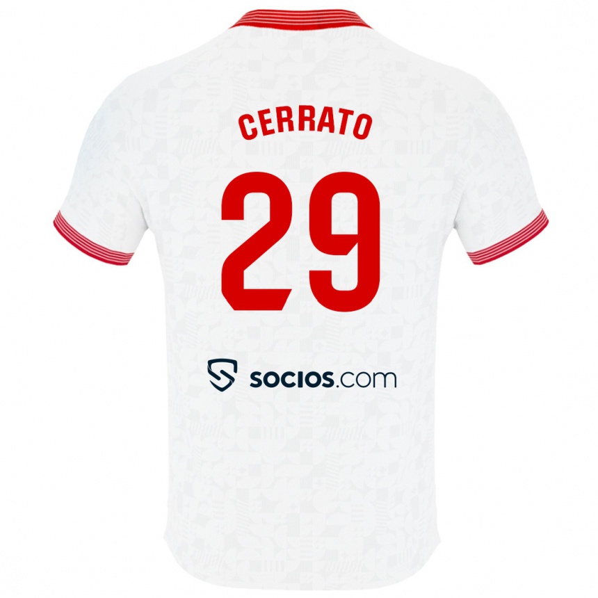 Niño Fútbol Camiseta Alba Cerrato Izquierdo #29 Blanco 1ª Equipación 2023/24 México