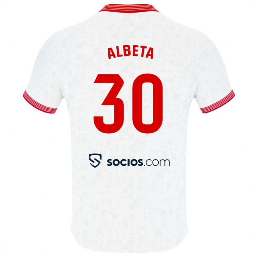 Niño Fútbol Camiseta Alba María López Montiel #30 Blanco 1ª Equipación 2023/24 México