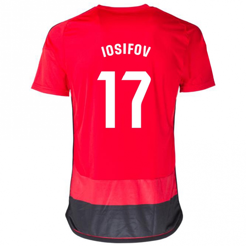 Niño Fútbol Camiseta Nikita Iosifov #17 Negro Rojo 1ª Equipación 2023/24 México