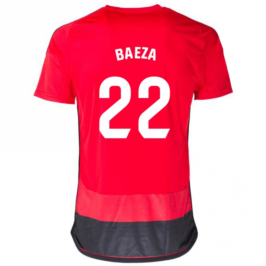Niño Fútbol Camiseta Miguel Baeza #22 Negro Rojo 1ª Equipación 2023/24 México