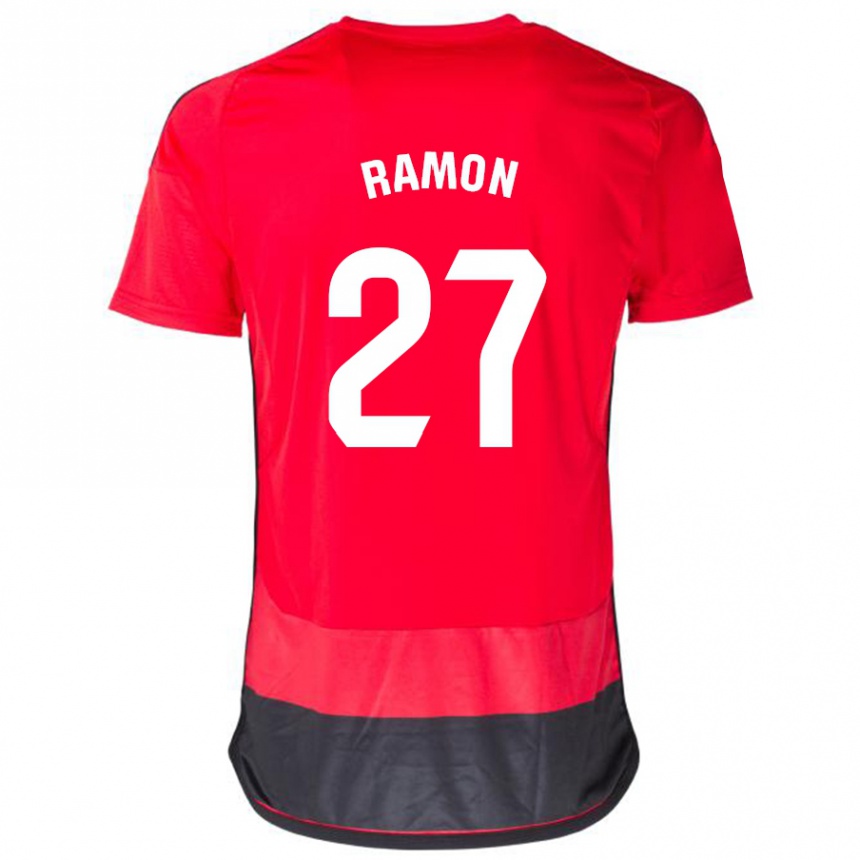 Niño Fútbol Camiseta Pablo Ramón #27 Negro Rojo 1ª Equipación 2023/24 México