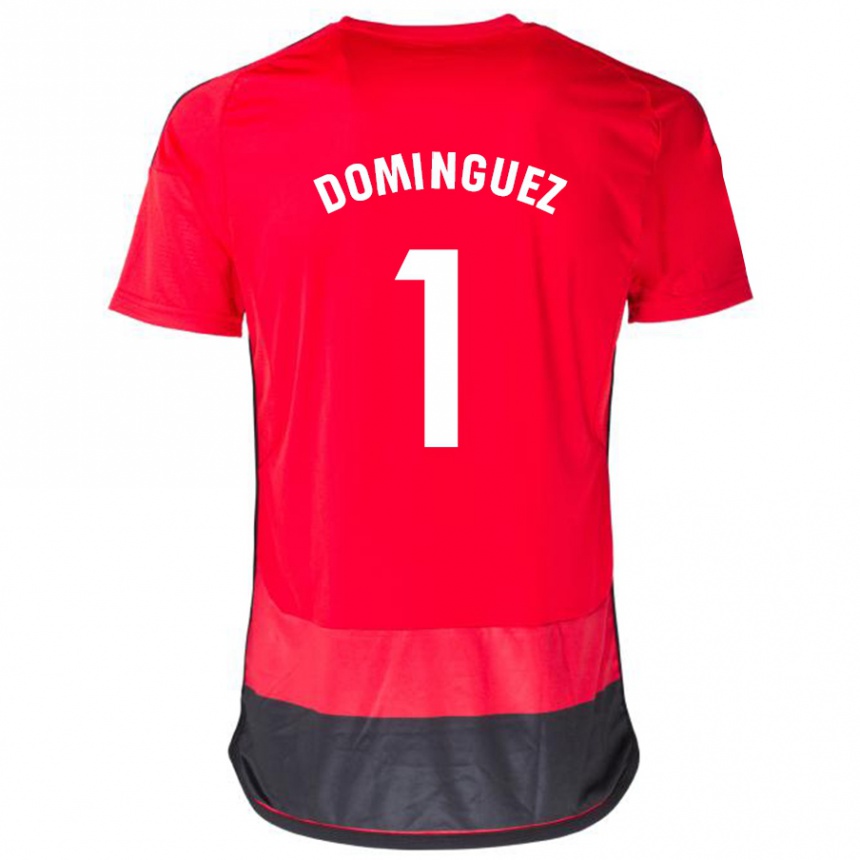 Niño Fútbol Camiseta Iago Domínguez #1 Negro Rojo 1ª Equipación 2023/24 México