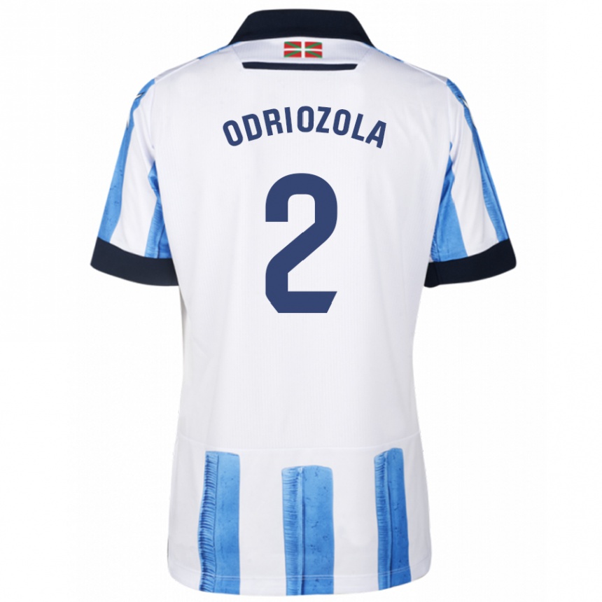 Niño Fútbol Camiseta Alvaro Odriozola #2 Azul Blanco 1ª Equipación 2023/24 México