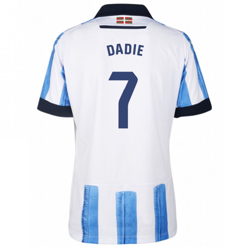 Niño Fútbol Camiseta Alberto Dadie #7 Azul Blanco 1ª Equipación 2023/24 México