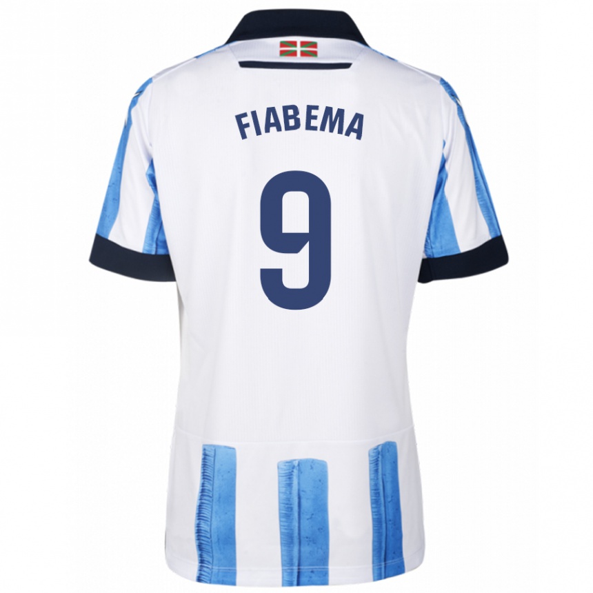 Niño Fútbol Camiseta Bryan Fiabema #9 Azul Blanco 1ª Equipación 2023/24 México