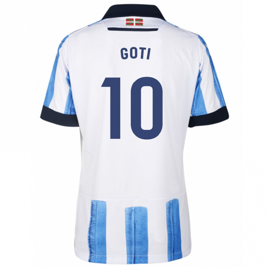 Niño Fútbol Camiseta Mikel Goti #10 Azul Blanco 1ª Equipación 2023/24 México