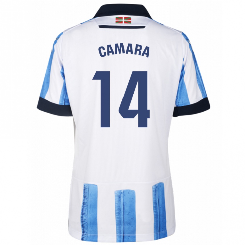 Niño Fútbol Camiseta Ibra Cámara #14 Azul Blanco 1ª Equipación 2023/24 México