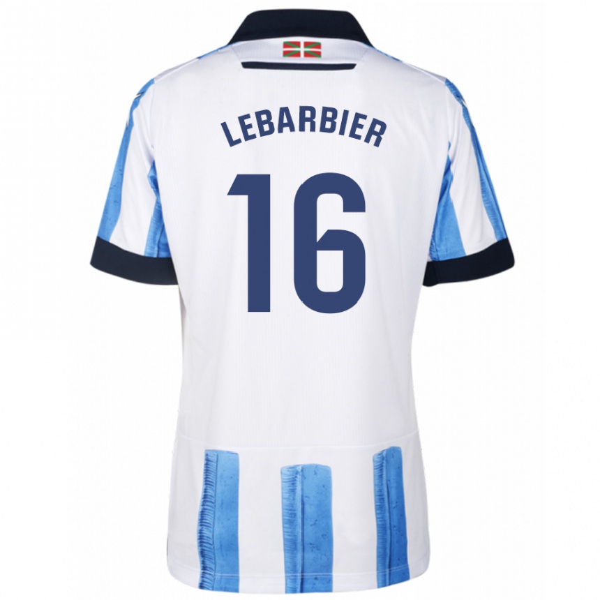 Niño Fútbol Camiseta Alex Lebarbier #16 Azul Blanco 1ª Equipación 2023/24 México