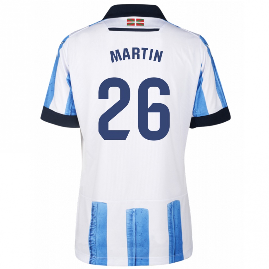 Niño Fútbol Camiseta Jon Martín #26 Azul Blanco 1ª Equipación 2023/24 México