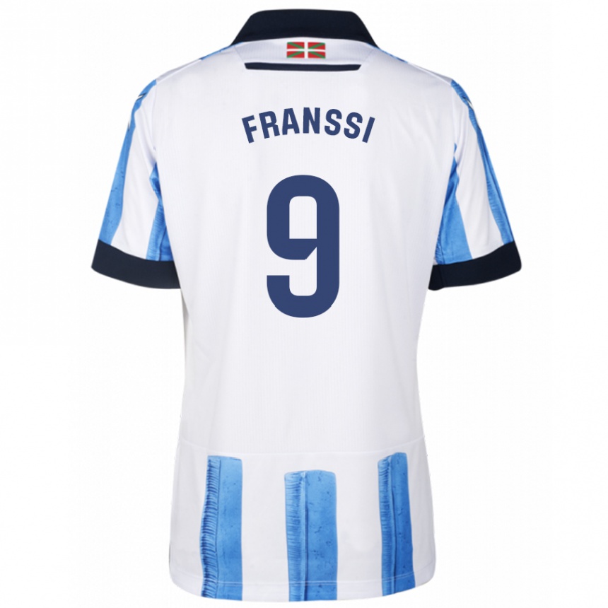 Niño Fútbol Camiseta Sanni Maija Franssi #9 Azul Blanco 1ª Equipación 2023/24 México