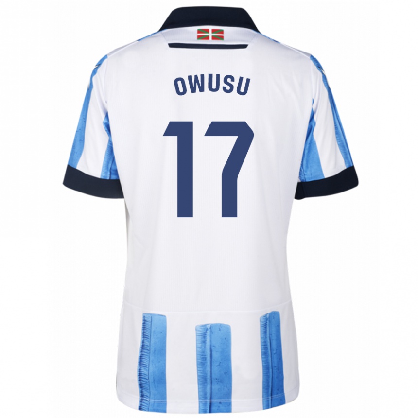 Niño Fútbol Camiseta Jacqueline Owusu #17 Azul Blanco 1ª Equipación 2023/24 México