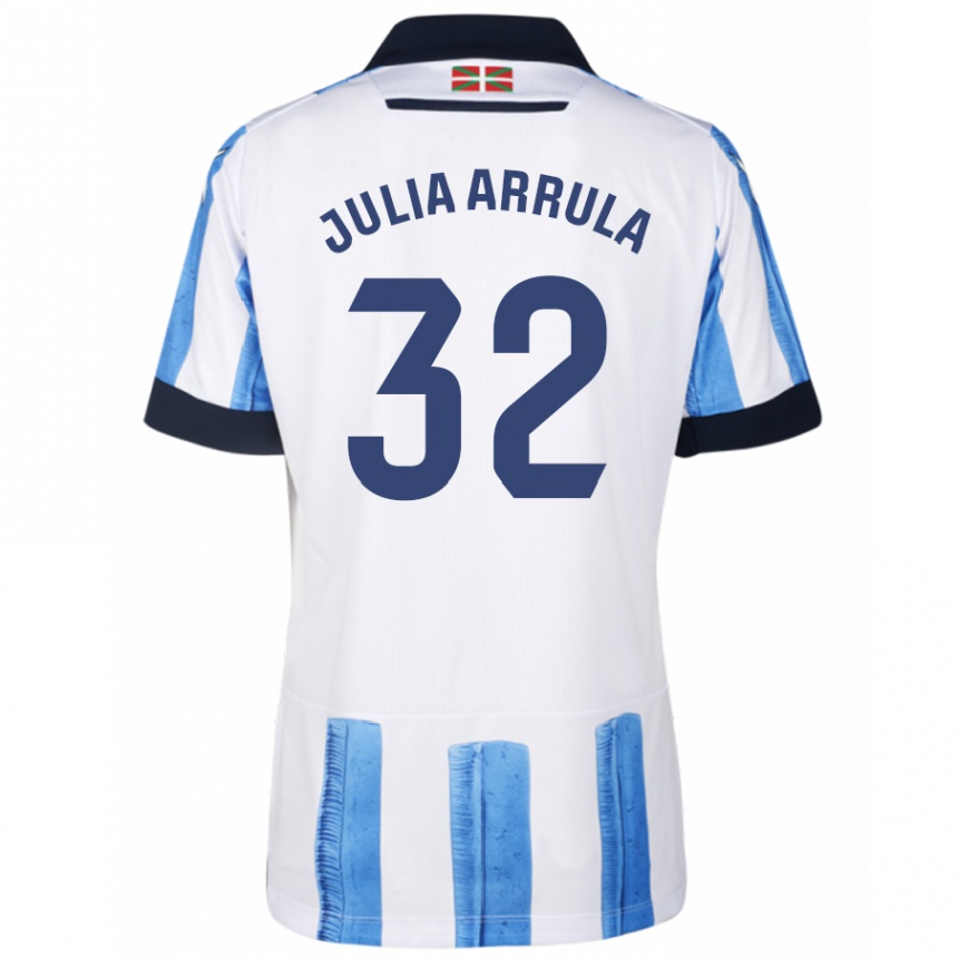 Niño Fútbol Camiseta Julia Arrula #32 Azul Blanco 1ª Equipación 2023/24 México