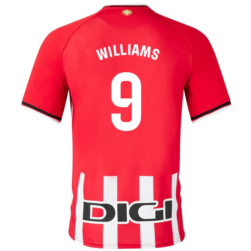 Niño Fútbol Camiseta Iñaki Williams #9 Rojo 1ª Equipación 2023/24 México