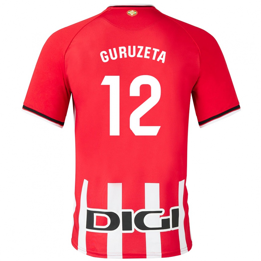 Niño Fútbol Camiseta Gorka Guruzeta #12 Rojo 1ª Equipación 2023/24 México