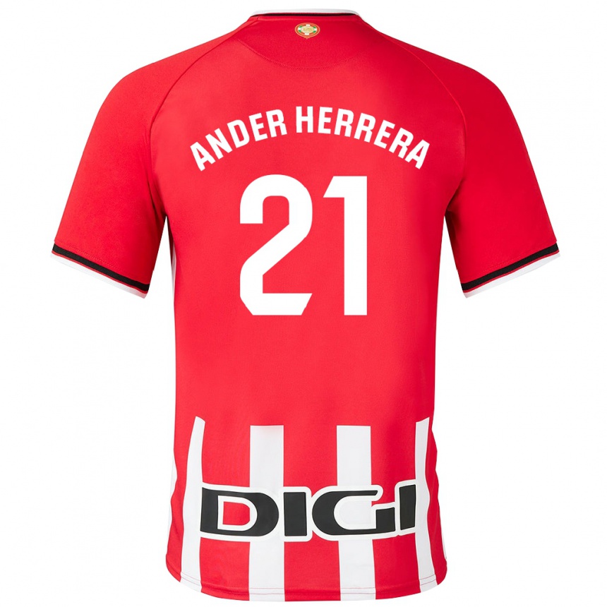 Niño Fútbol Camiseta Ander Herrera #21 Rojo 1ª Equipación 2023/24 México