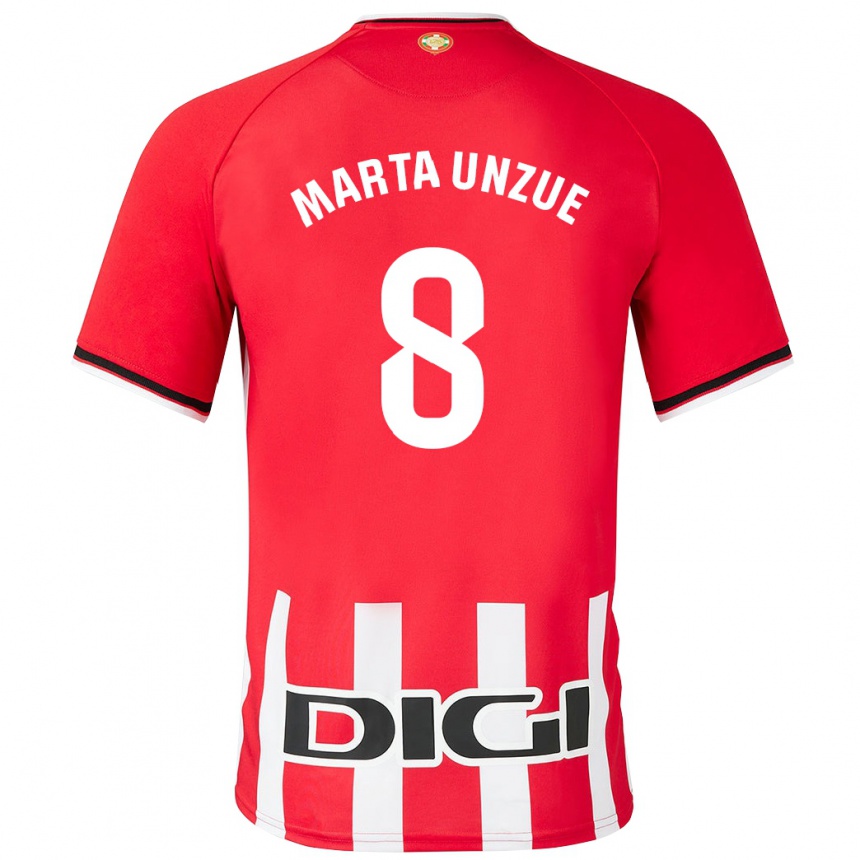 Niño Fútbol Camiseta Marta Unzué Urdániz #8 Rojo 1ª Equipación 2023/24 México